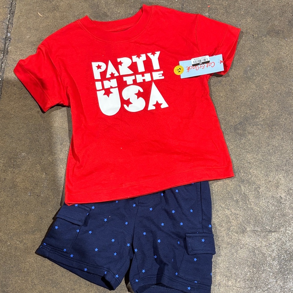 Cat & Jack Red and Blue Kids Matching Set - Party in the USA